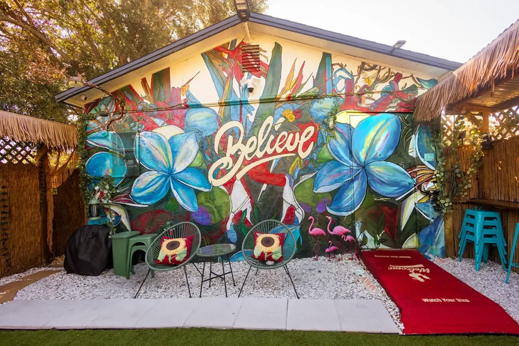 The Roos Nest, Backyard,